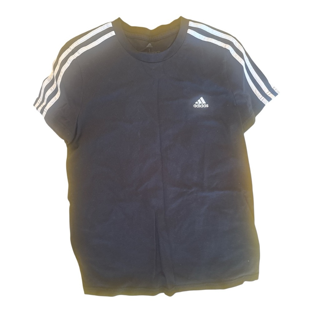 Adidas Dark Blue Tee with White Accents